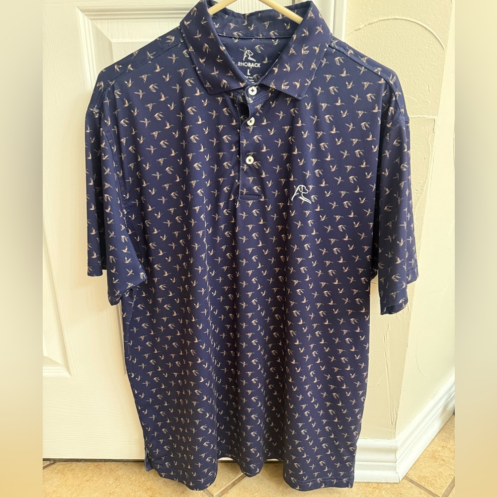 Rhoback Men’s Short Sleeve Performance Polo - Size Large